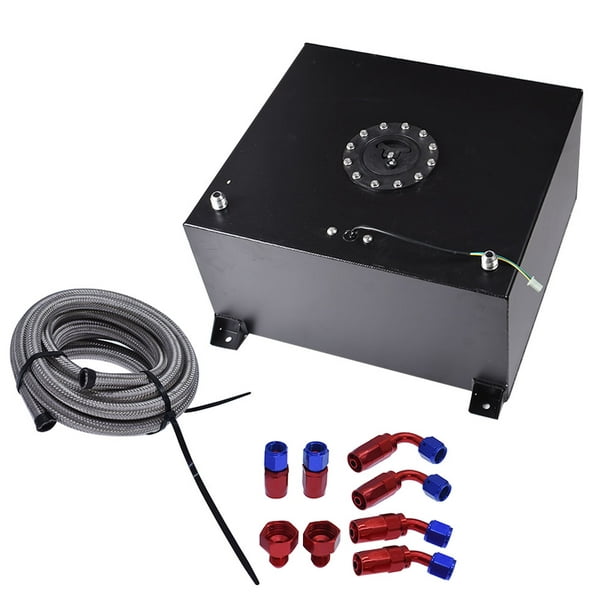 15 GALLON TOP-FEED COATED FUEL CELL GAS TANK+CAP+LEVEL SENDER+NYLON LINE KIT